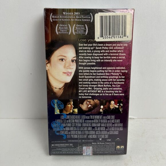 My Life Without Me (VHS, 2004) Sarah Polley Mark Ruffalo New Sealed - Picture 2 of 6